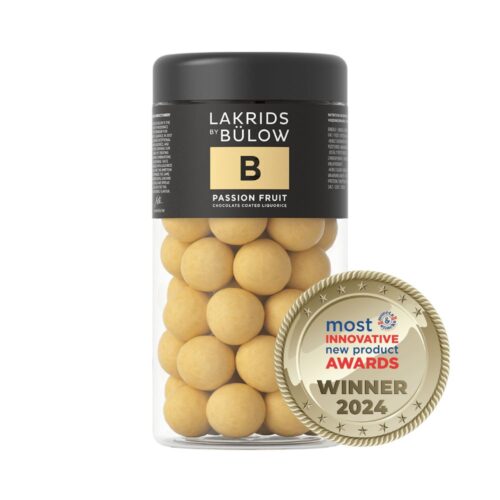 wurzelsepp_süßes&getränke_lakritz_Passion Fruit von Lakrids by Bülow – Lakritz mit weißer Schokolade und Passionsfrucht, Dose groß